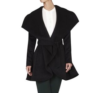 BCBG MaxAzria Belted Wrap Coat, Dark Gray